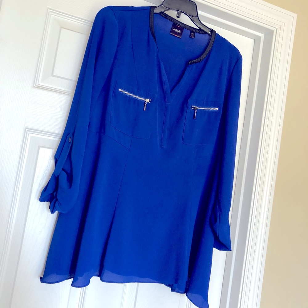 Dressy & Flowy Blue Top
